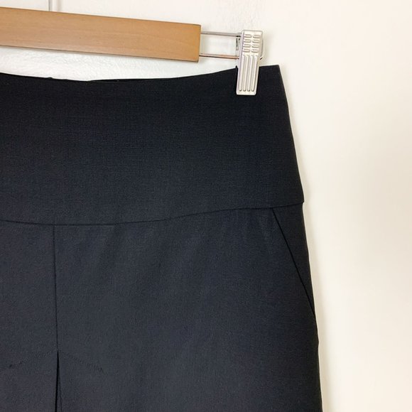 COACH 1941 Black Wool Blend Inverted Pleat A-Line Skirt 2 - Picture 2 of 6